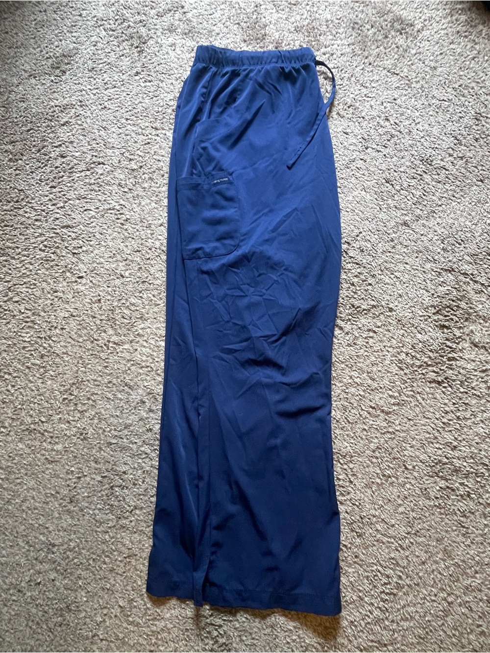 healing hands Navy Boot Cut Scrub Pants with Pocket